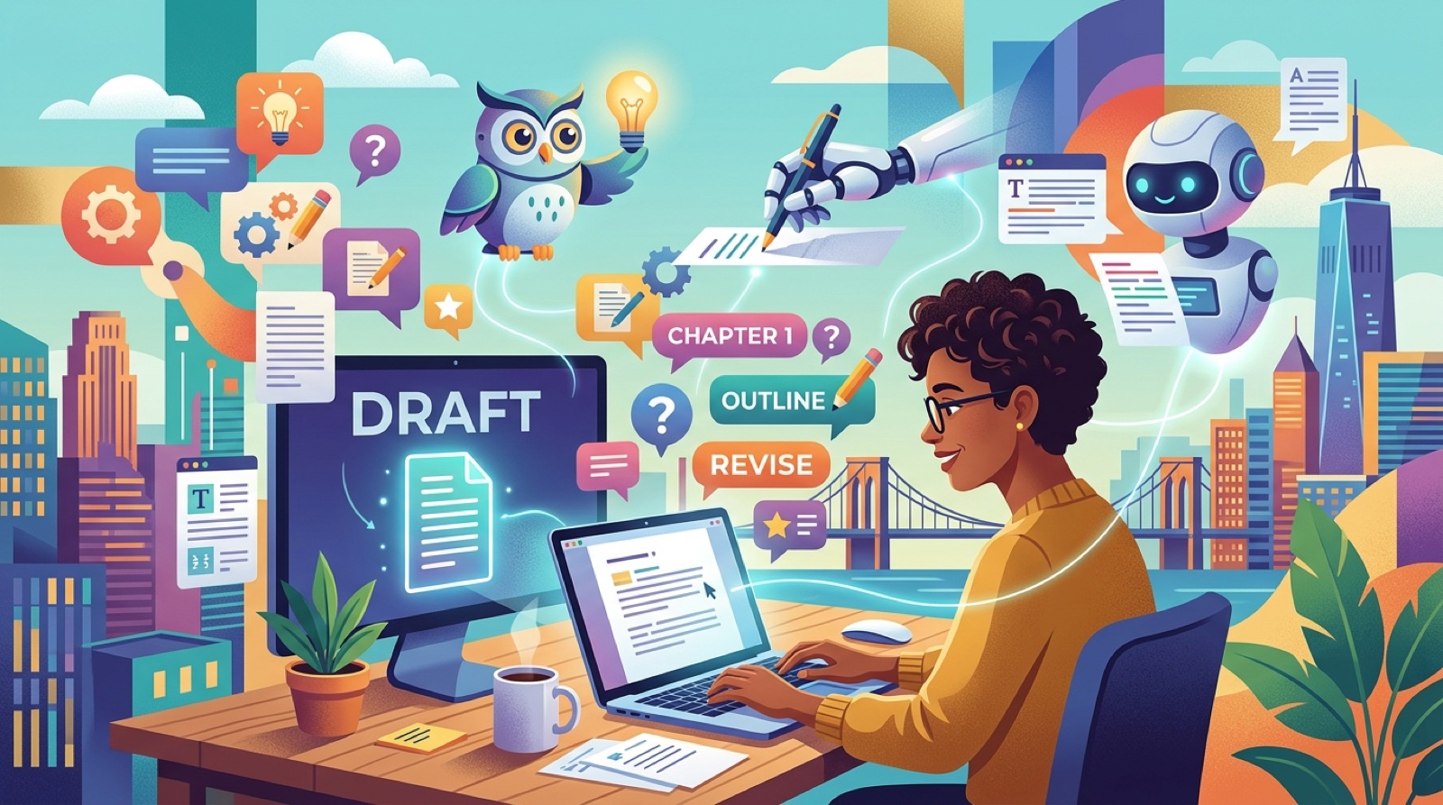 Hero: Marketing team reviewing AI content marketing dashboard